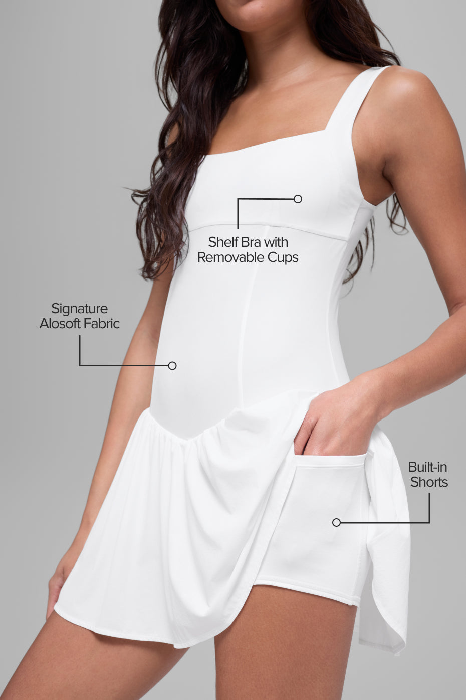 Alosoft Break Point Tennis Dress - White image 2