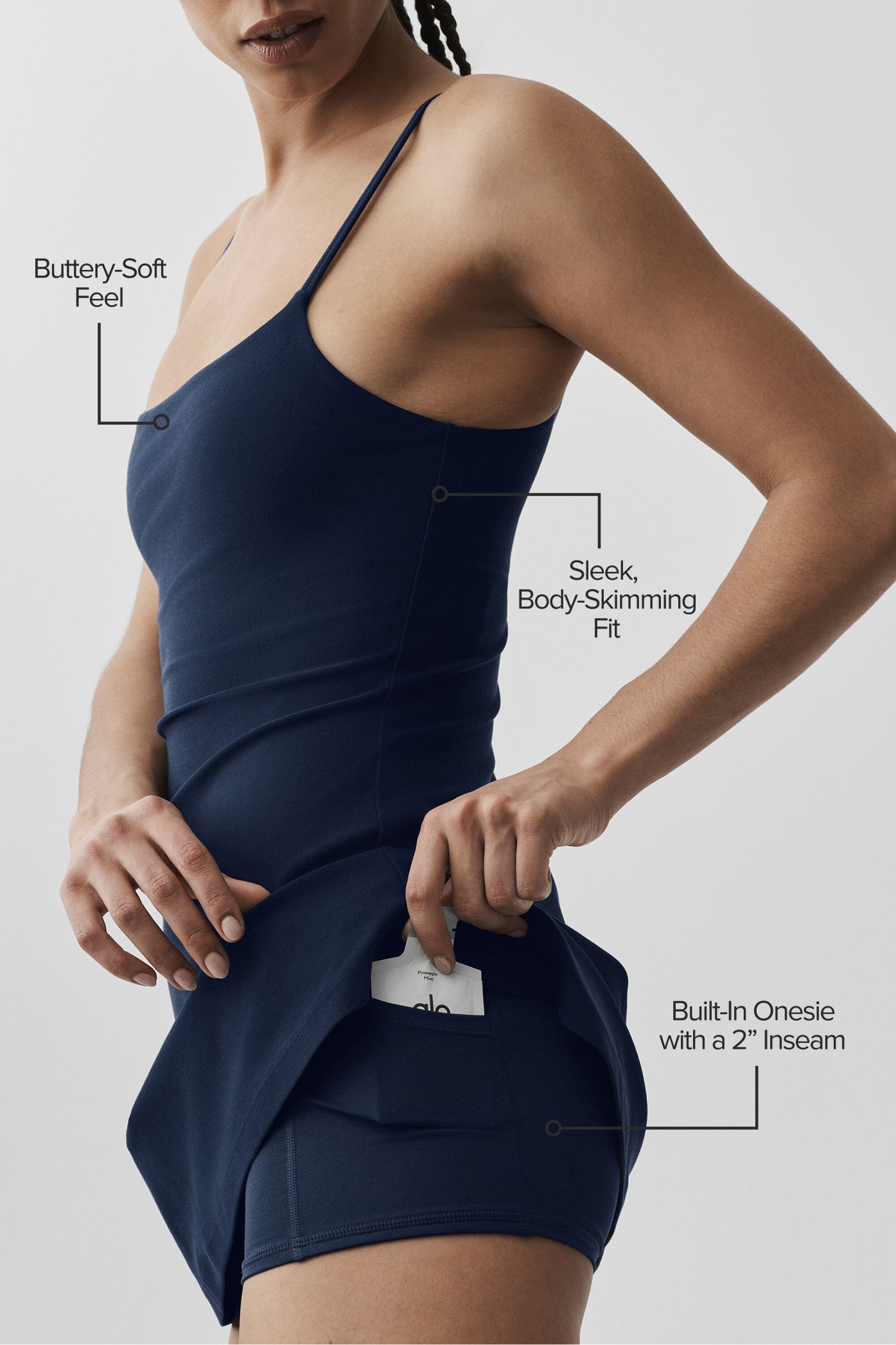 Alosoft Encore Tennis Dress - Navy image 2