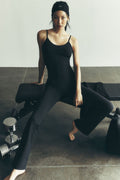 Airbrush Bootcut One And Done Onesie - Black image 1