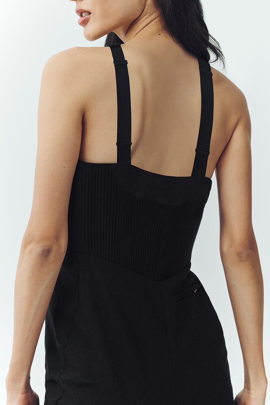 Wool Blend Bunny Slope Bib - Black image 2