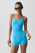 Airbrush One And Done Short Onesie - Azure Blue image 1