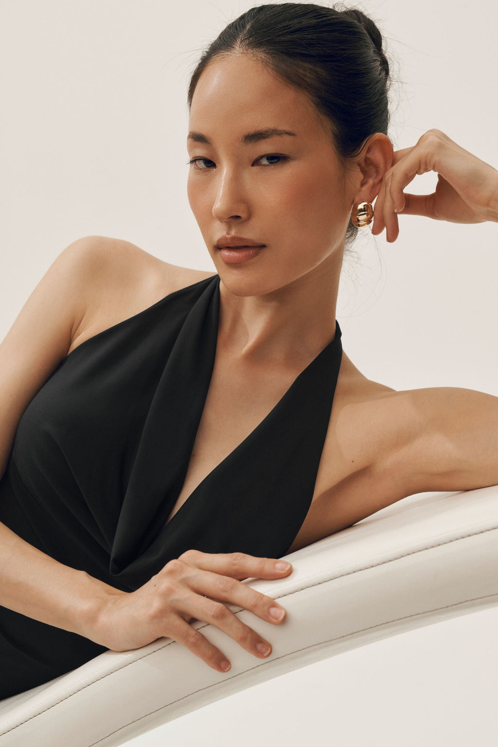 Summer Soiree Halter Maxi Dress - Black image 6