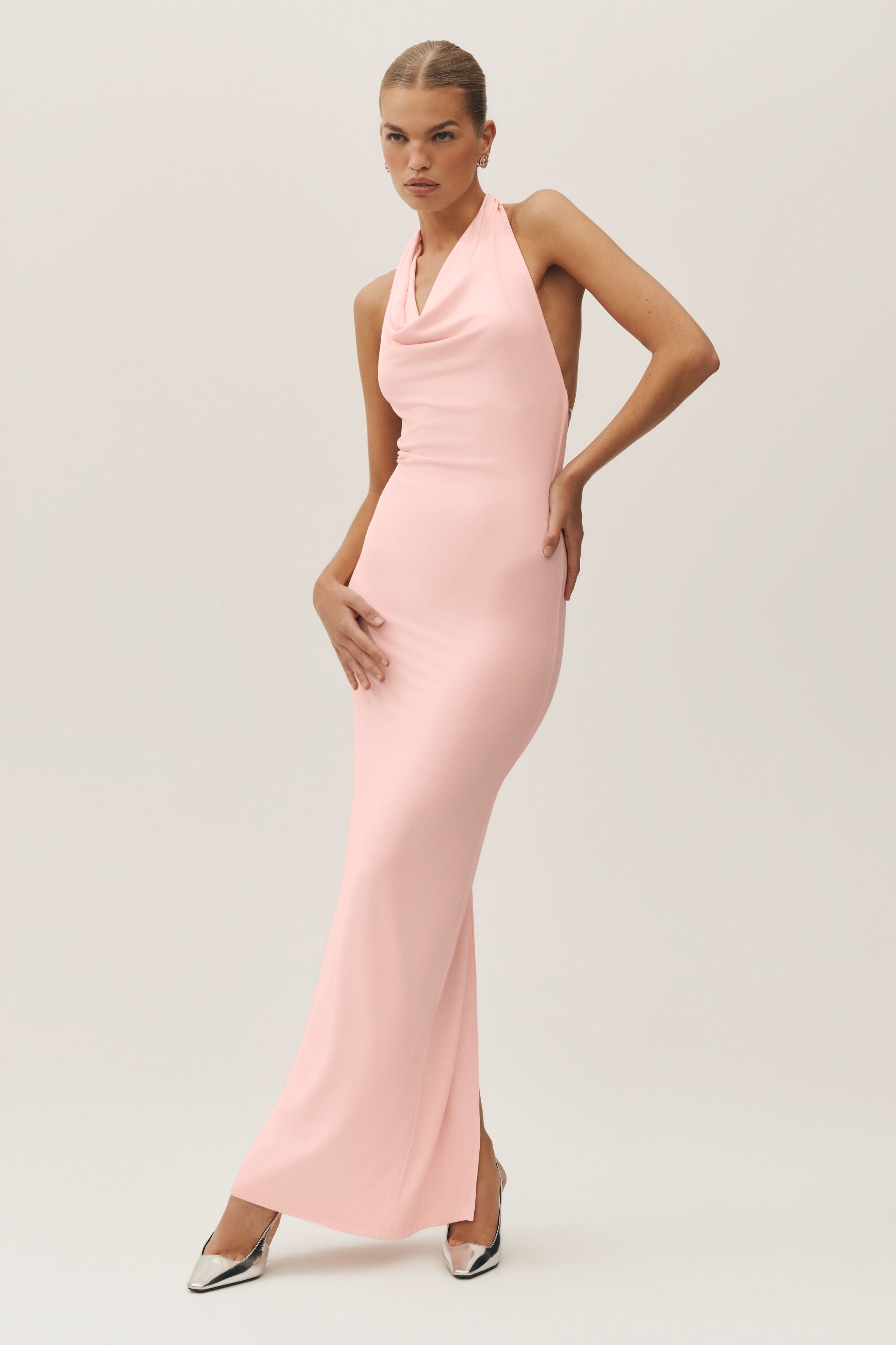 Summer Soiree Halter Maxi Dress - Sundrenched Pink image 2