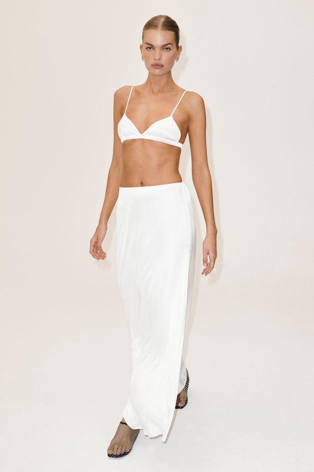 Silk Blend Radiance Bra - White image 4