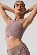 Seamless Delight High Neck Bra - Mushroom Heather image 1