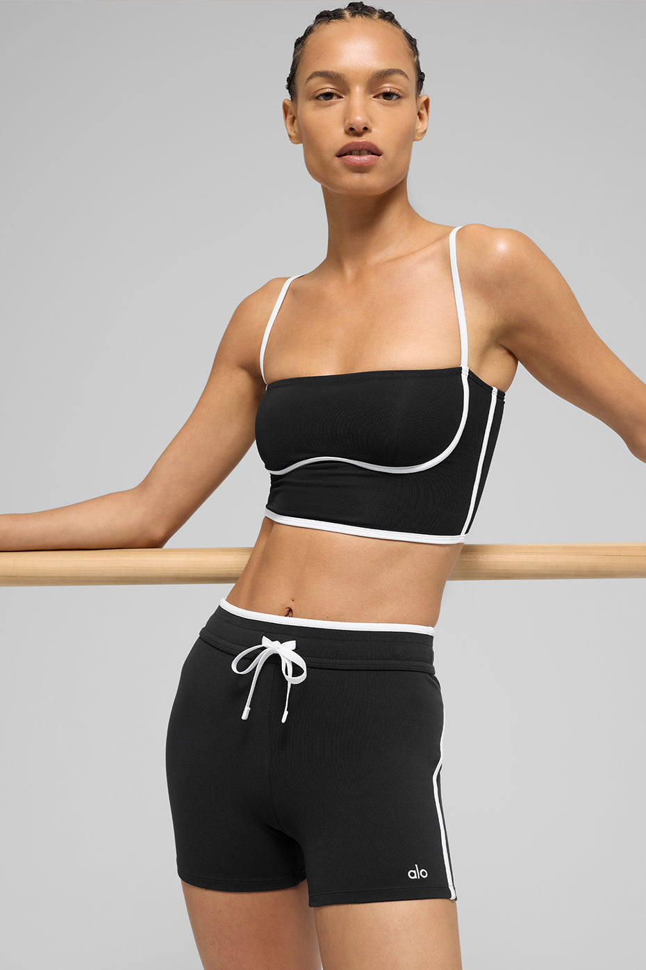 Airbrush Streamlined Bra Tank - Black/White image 1