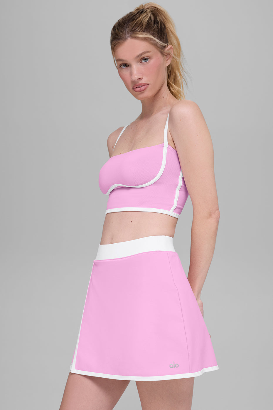 Airbrush Streamlined Bra Tank - Candy Heart Pink/White image 3