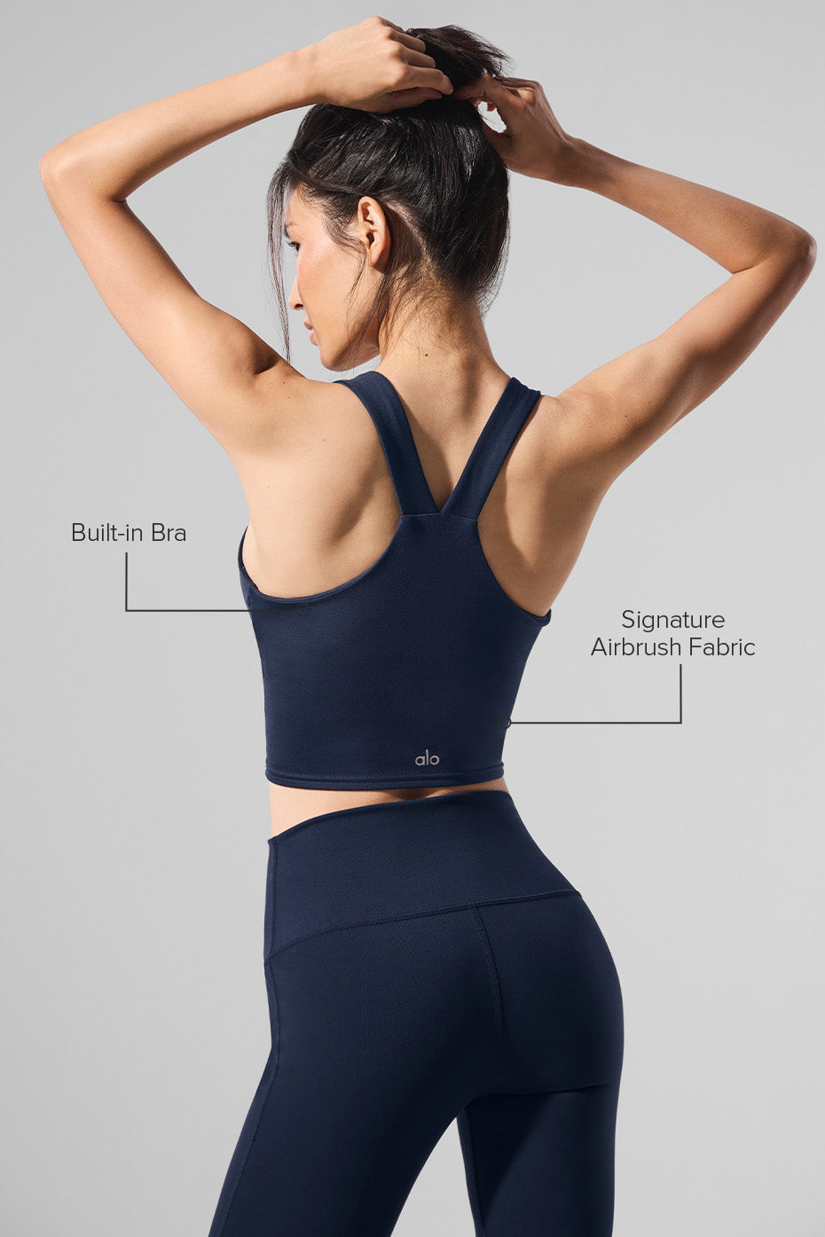 Airbrush Real Bra Tank - Navy image 2