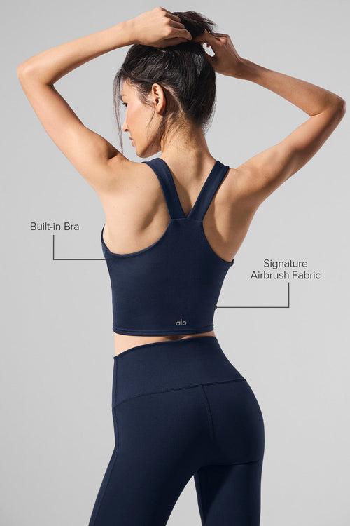 Airbrush Real Bra Tank - Navy image 2