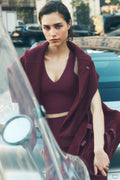 Airbrush Real Bra Tank - Burgundy image 1