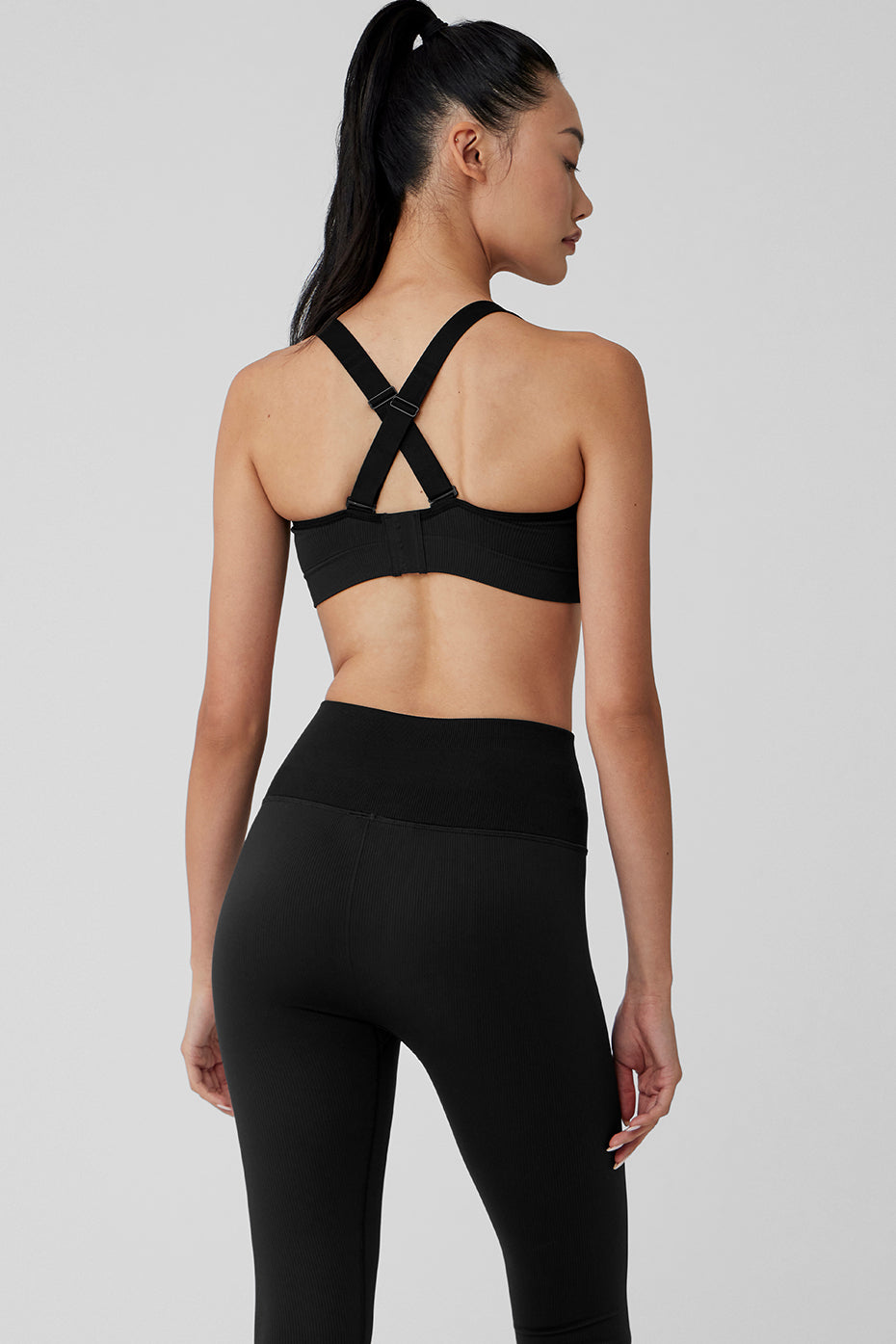 Seamless Ribbed Favorite Bra - Black image 2