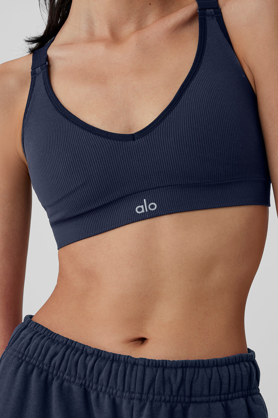 Seamless Ribbed Favorite Bra - Navy image 4