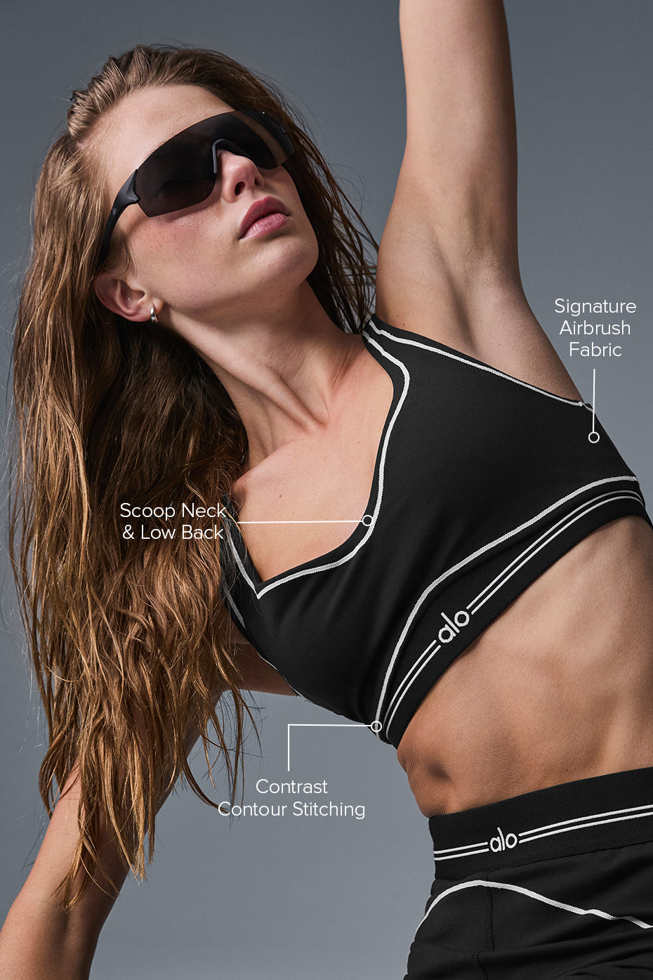 Airbrush Heart Throb Bra - Black/White image 2