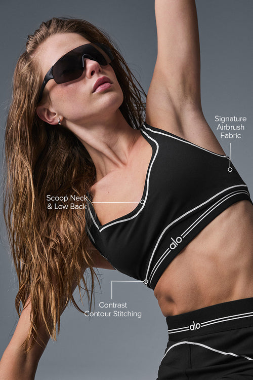 Airbrush Heart Throb Bra - Black/White image 2