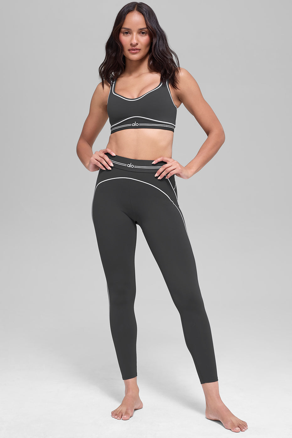 Airbrush Heart Throb Bra - Anthracite/White image 5