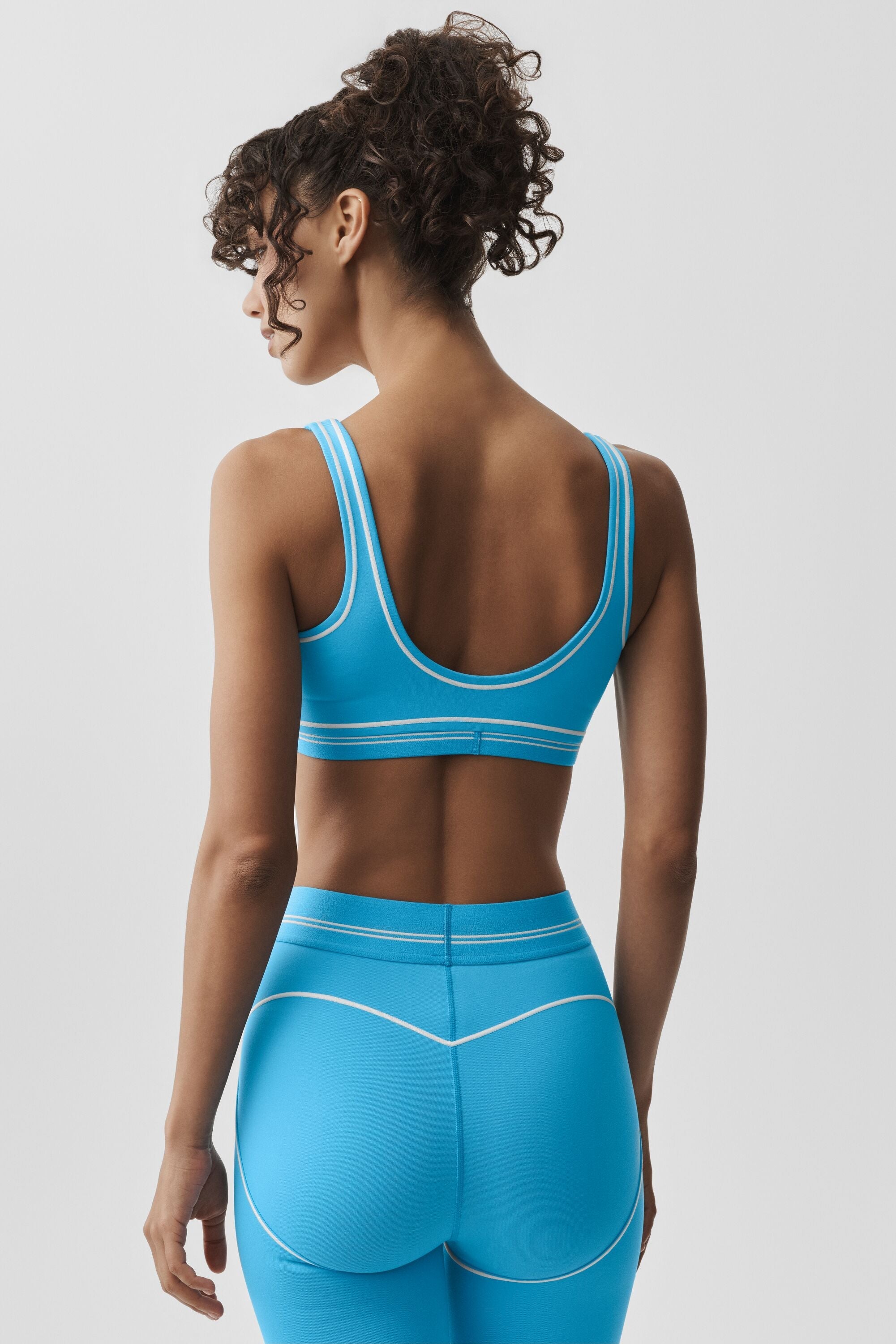 Airbrush Heart Throb Bra - Azure Blue/White image 2