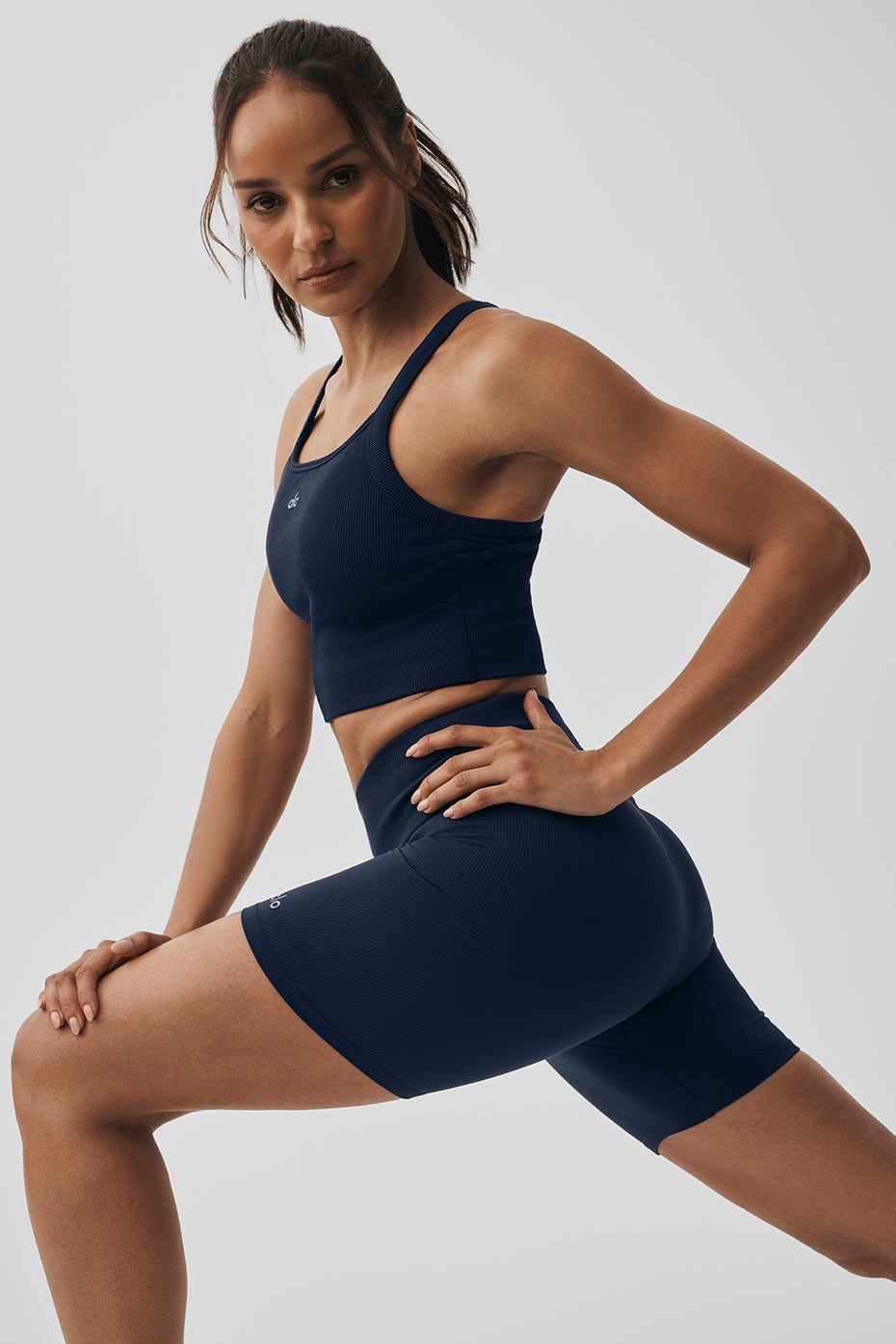 Seamless Ribbed Favorite Bra Tank - Navy image 4