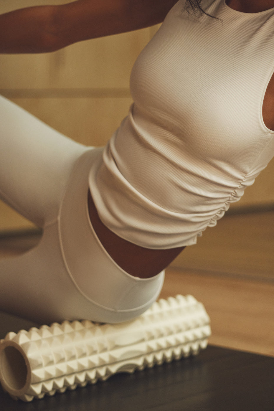 Ribbed En Pointe Tank - Ivory image 5