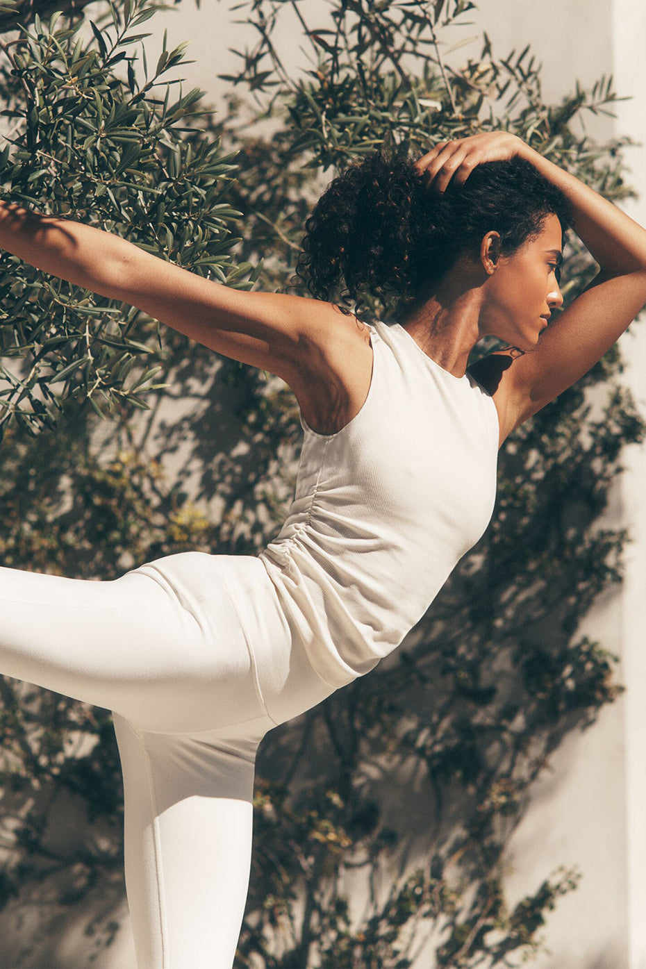 Ribbed En Pointe Tank - Ivory image 1