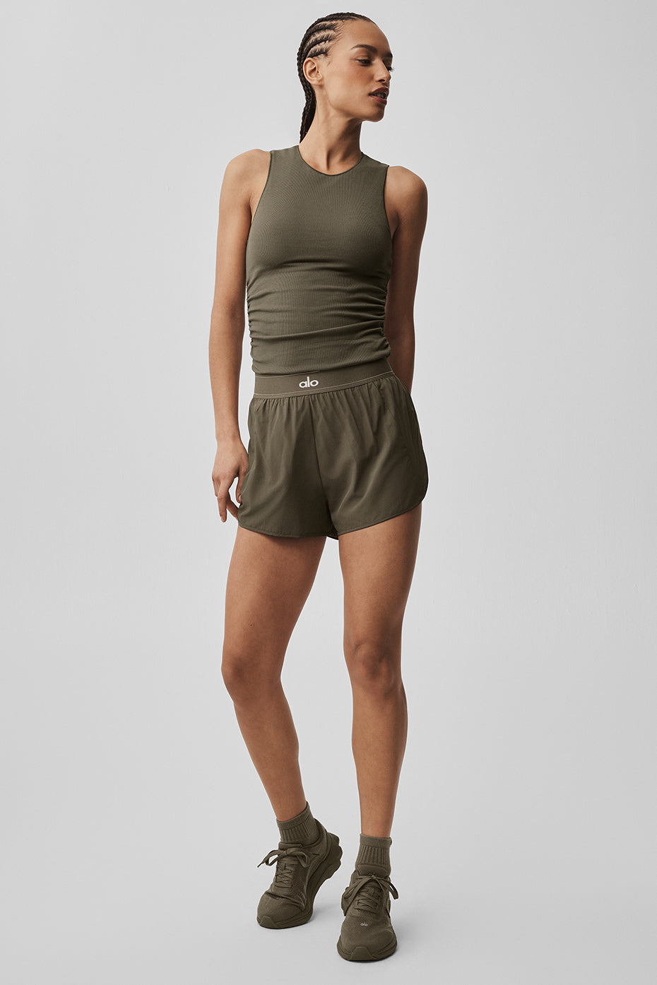 Ribbed En Pointe Tank - Olive Tree image 5