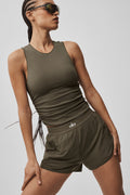 Ribbed En Pointe Tank - Olive Tree image 1