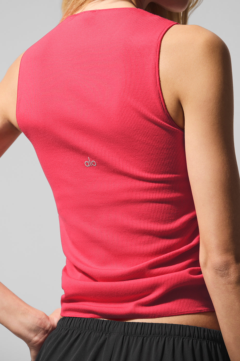 Ribbed En Pointe Tank - Candy Red image 3