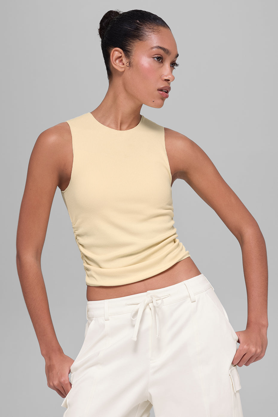 Ribbed En Pointe Tank - Candlelight Yellow image 1