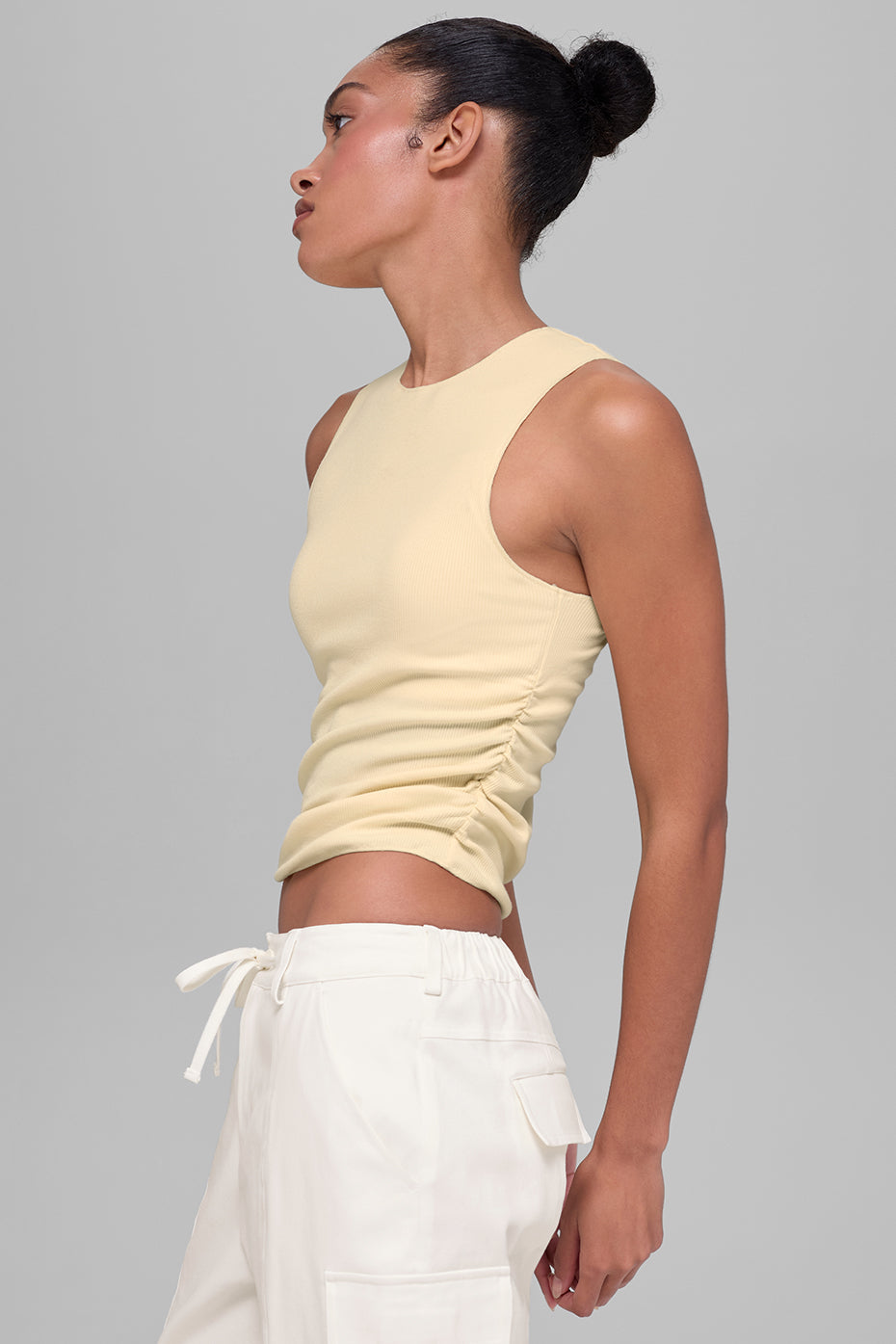 Ribbed En Pointe Tank - Candlelight Yellow image 3