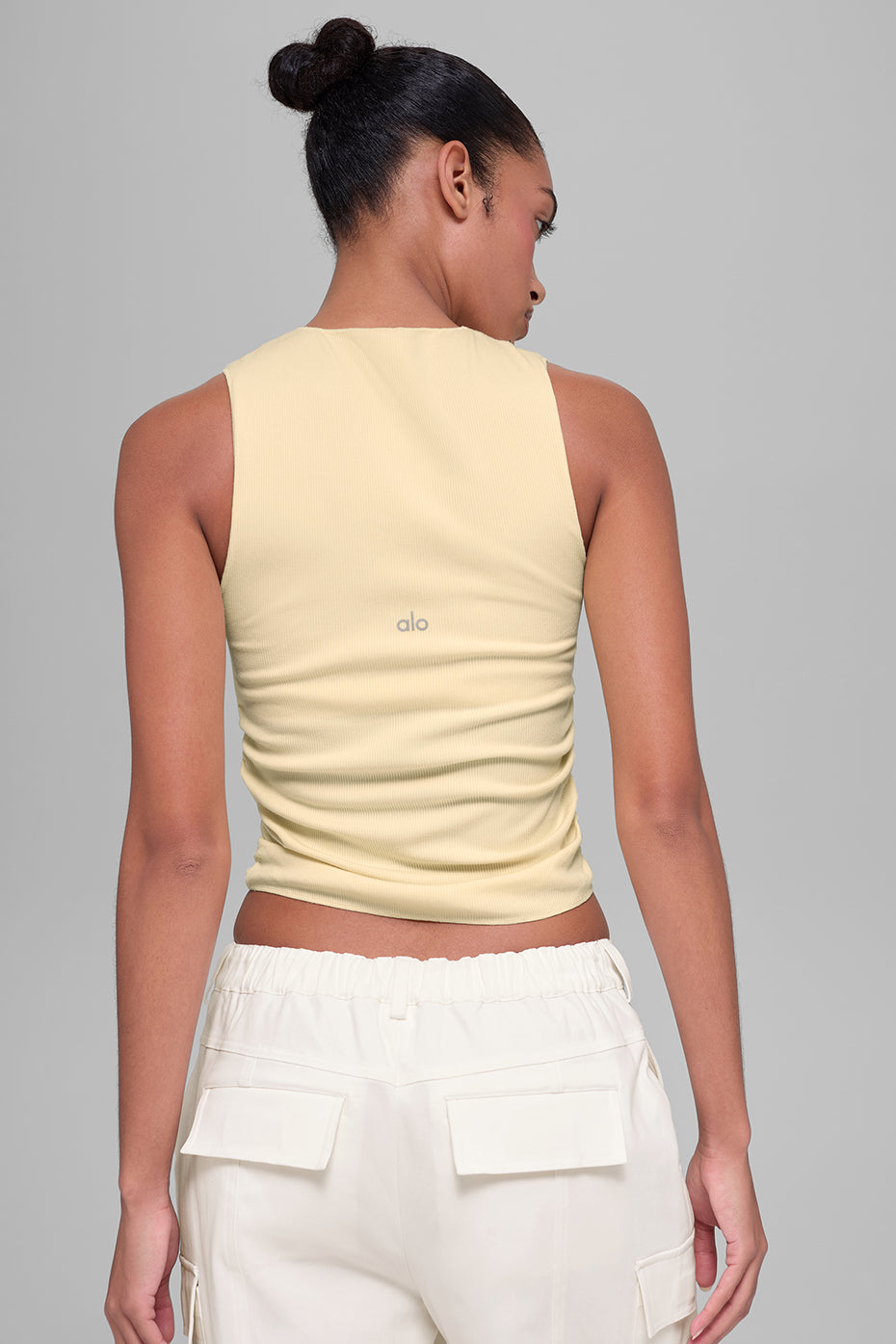 Ribbed En Pointe Tank - Candlelight Yellow image 2