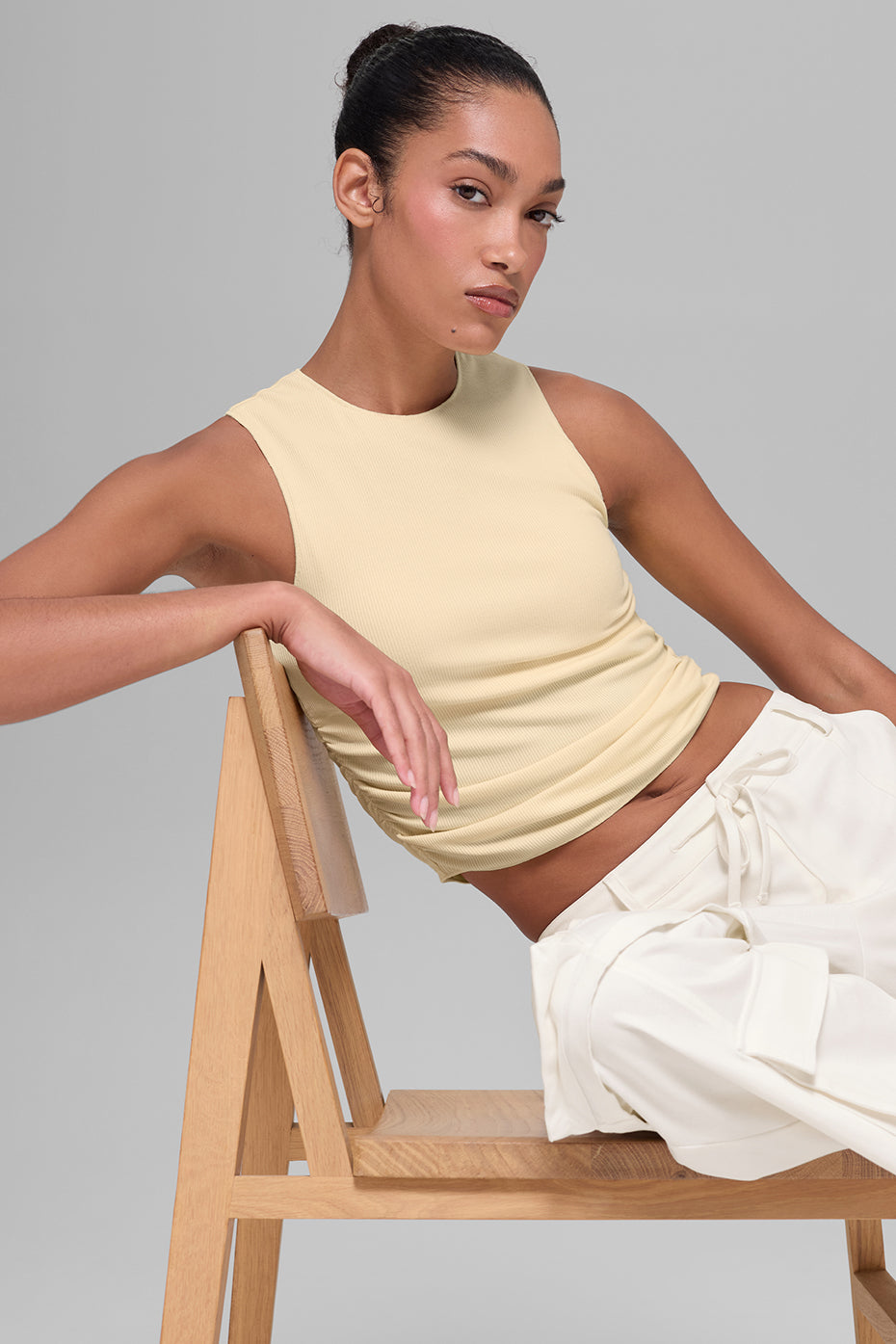 Ribbed En Pointe Tank - Candlelight Yellow image 5