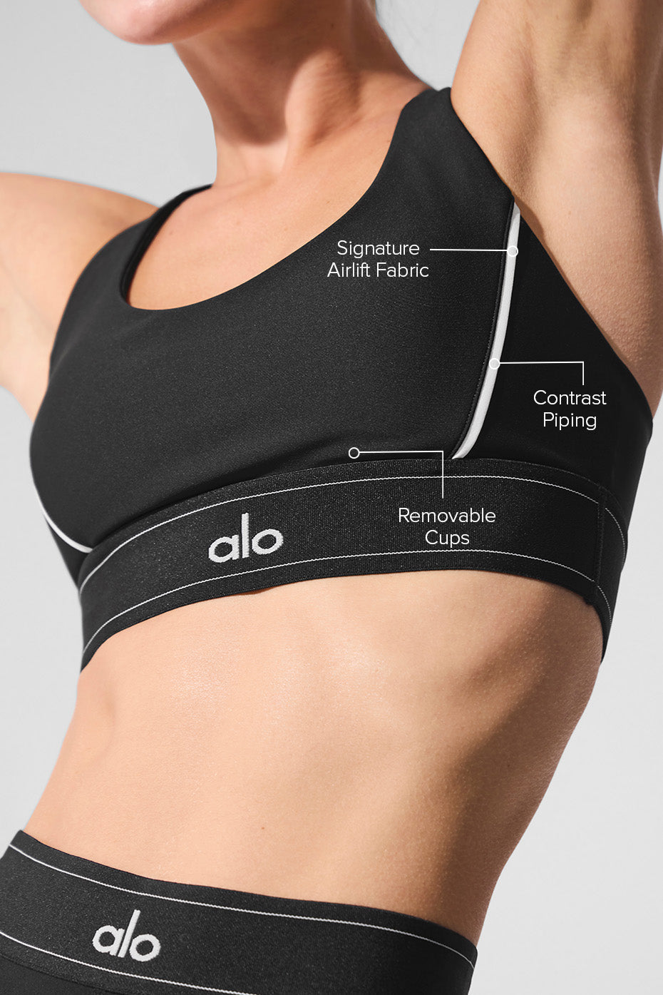 Airlift Suit Up Bra - Black/White image 2
