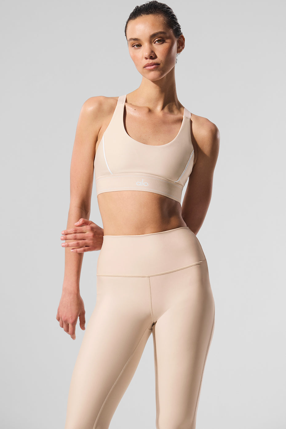 Airlift Suit Up Bra - Macadamia/White image 1