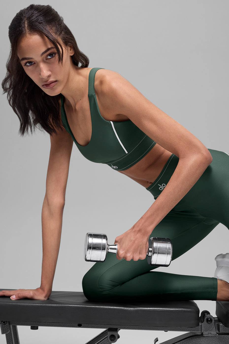 Airlift Suit Up Bra - Clover Green/White image 3