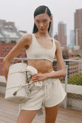 Alosoft Center Stage Bra - Oatmeal Heather image 1