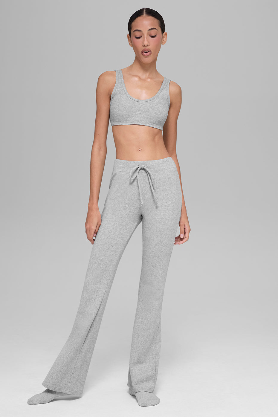 Alosoft Center Stage Bra - Athletic Heather Grey image 5