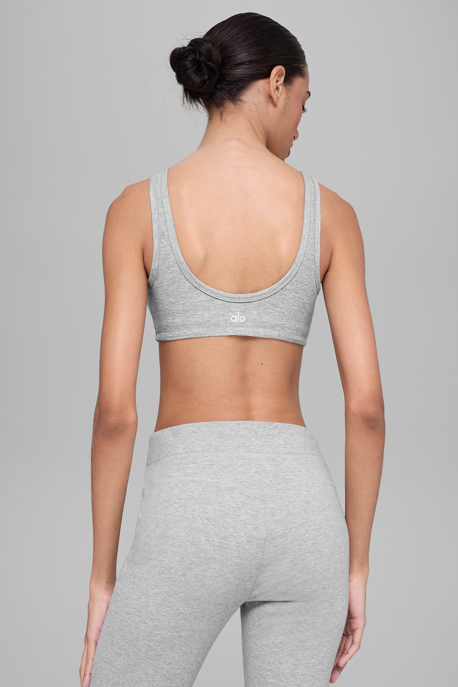 Alosoft Center Stage Bra - Athletic Heather Grey image 4