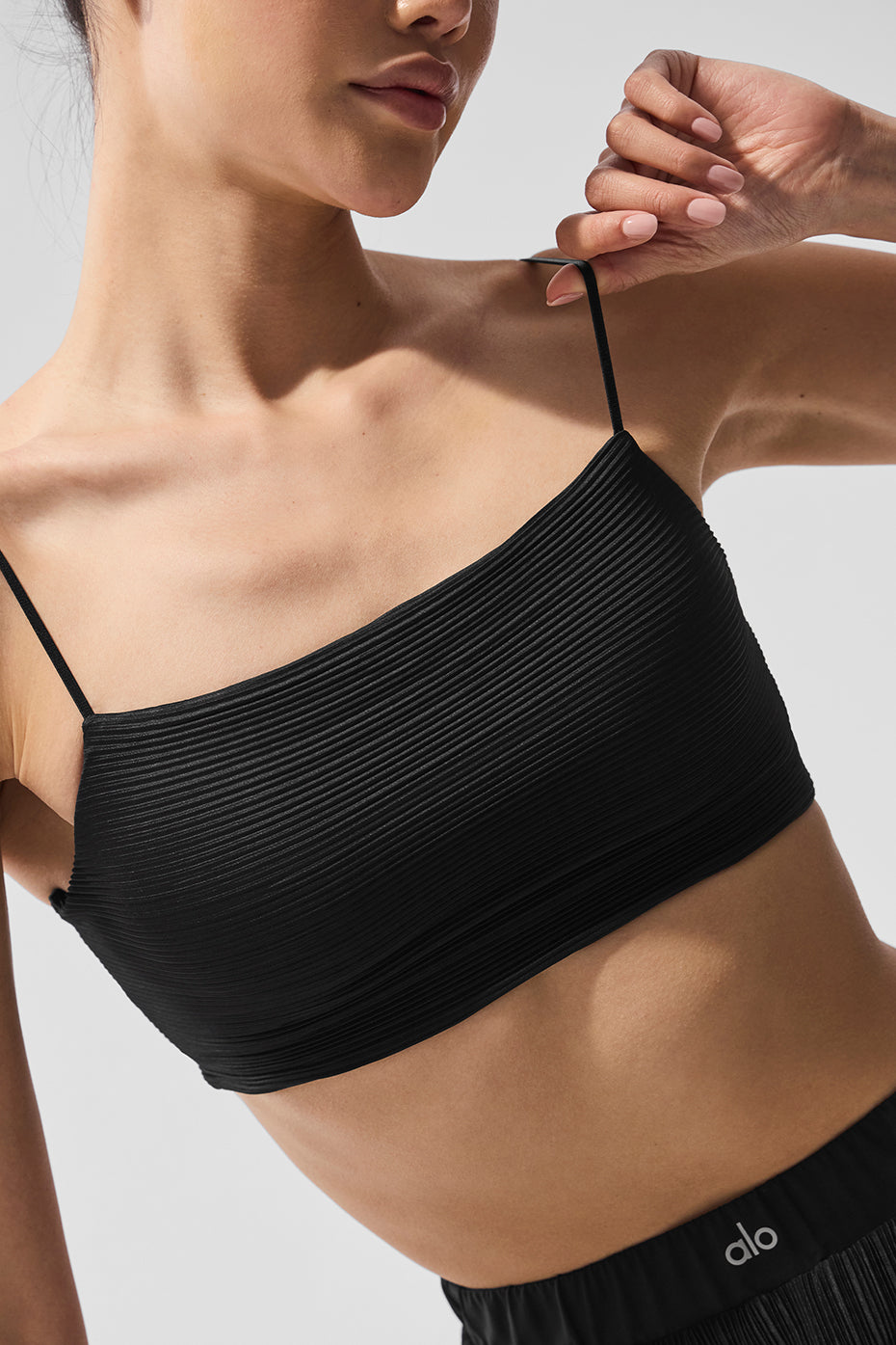 Micro Plisse Game On Bra - Black image 3