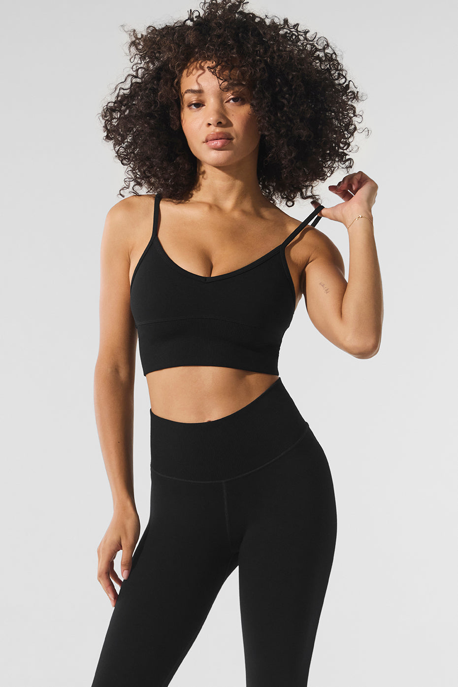 Seamless Winter Warm Plush Delight Bra - Black image 1