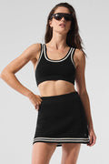 Tennis Club Sweater Knit Bra - Black/Ivory image 1