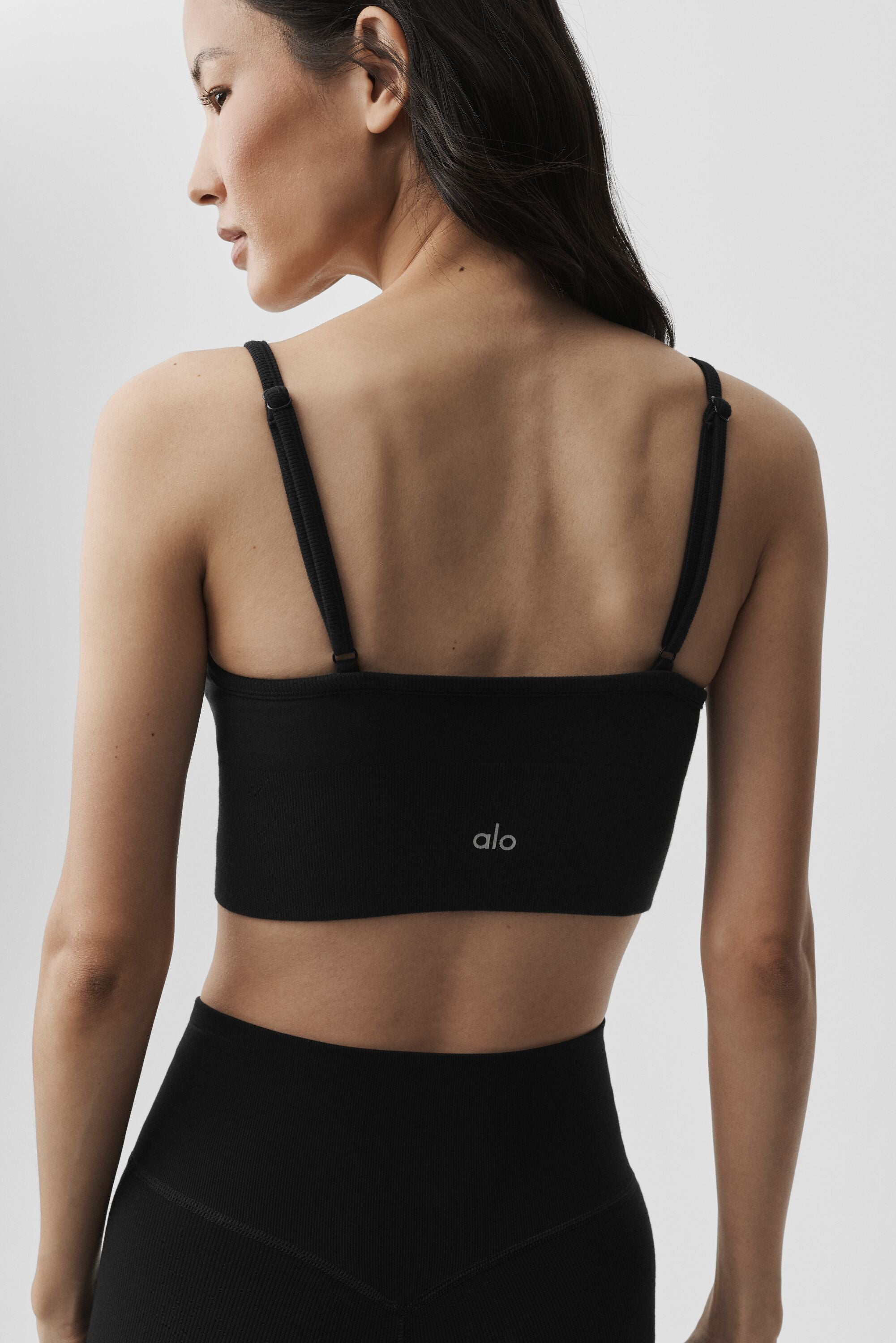 Seamless Modal Ribbed Delight Bralette - Black image 4