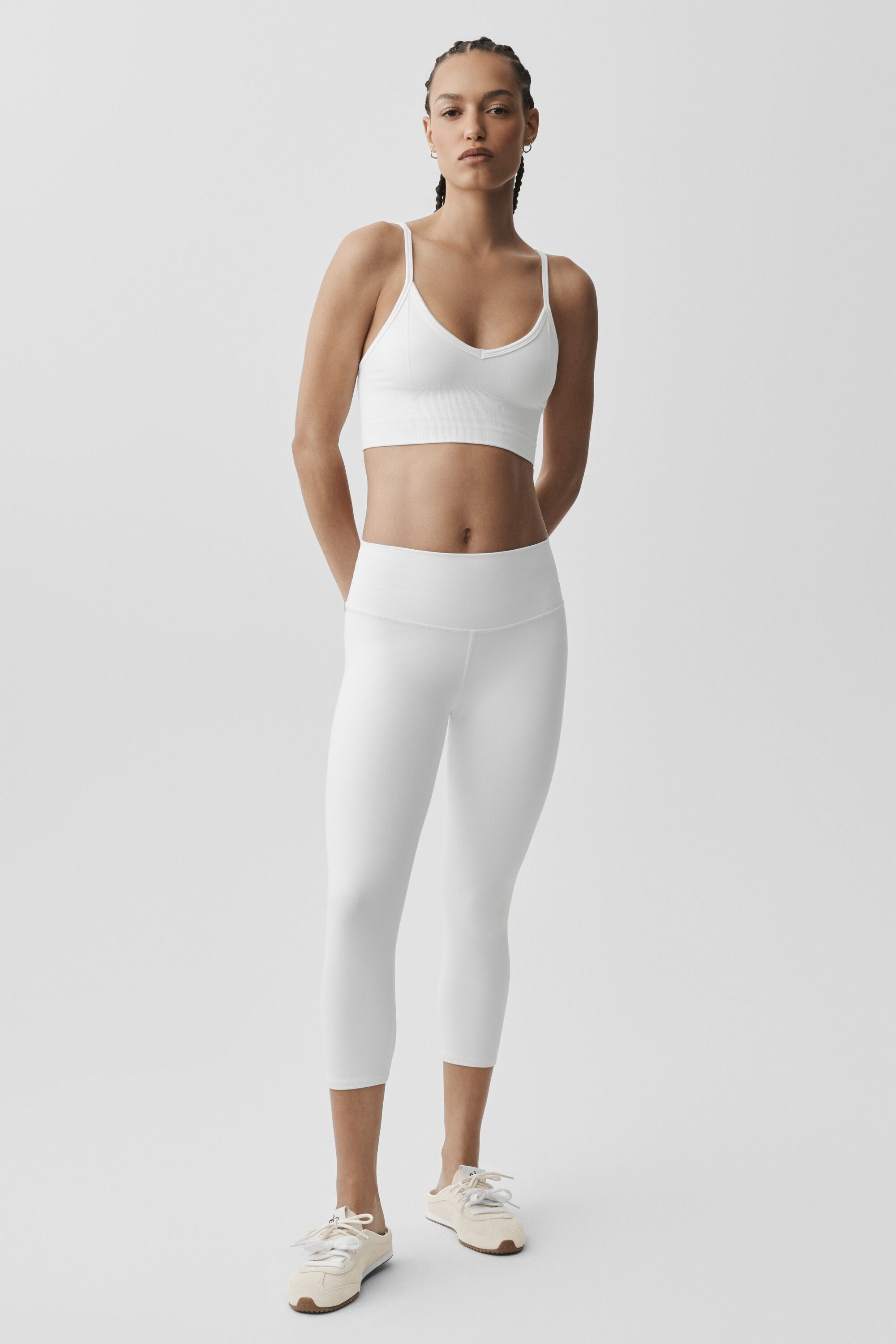 Seamless Modal Ribbed Delight Bralette - White image 5