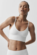 Seamless Modal Ribbed Delight Bralette - White image 1
