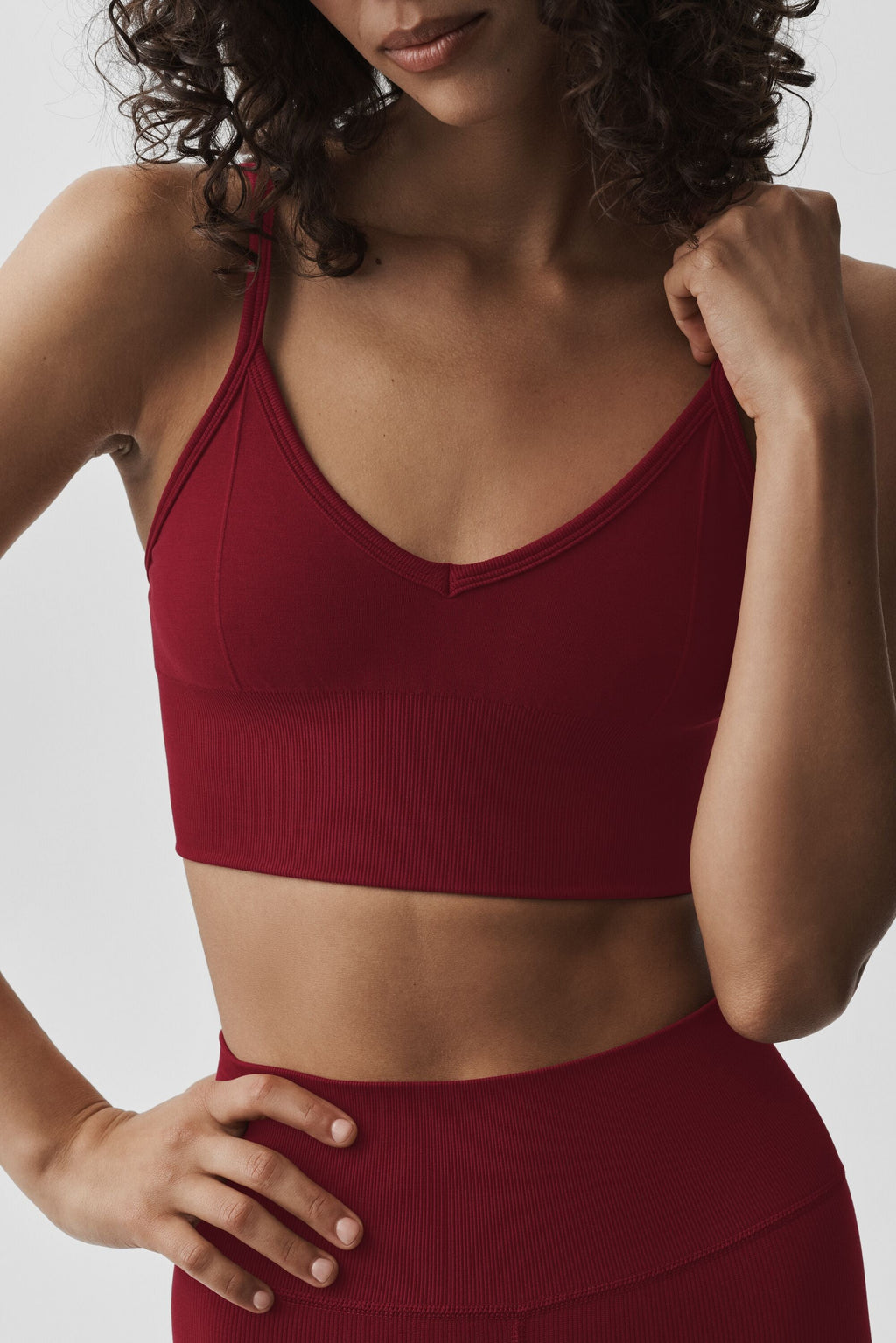 Seamless Modal Ribbed Delight Bralette - Summer Romance Red image 4