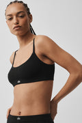 Pointelle Sweater Be Mine Bra - Black image 1
