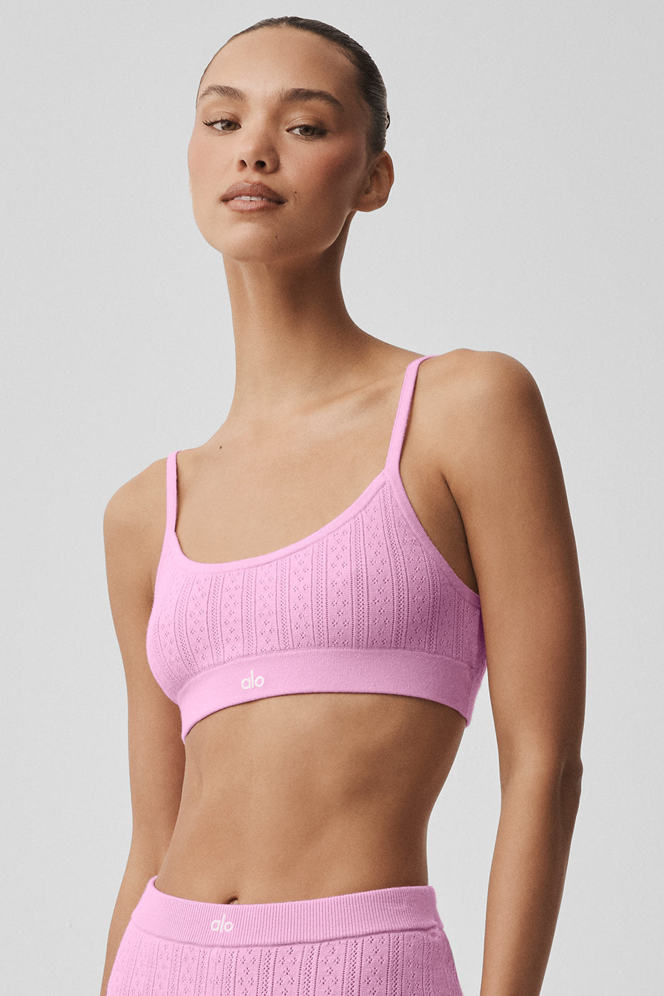 Pointelle Sweater Be Mine Bra - Candy Heart Pink image 3