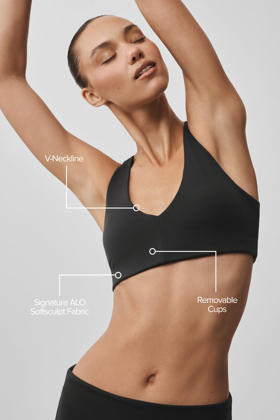 ALO Softsculpt Base Bra - Black image 2
