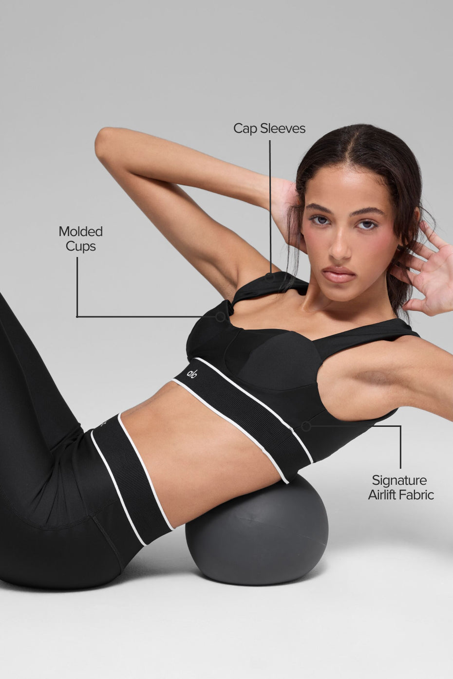 Airlift Alignment Bra - Black/White image 2