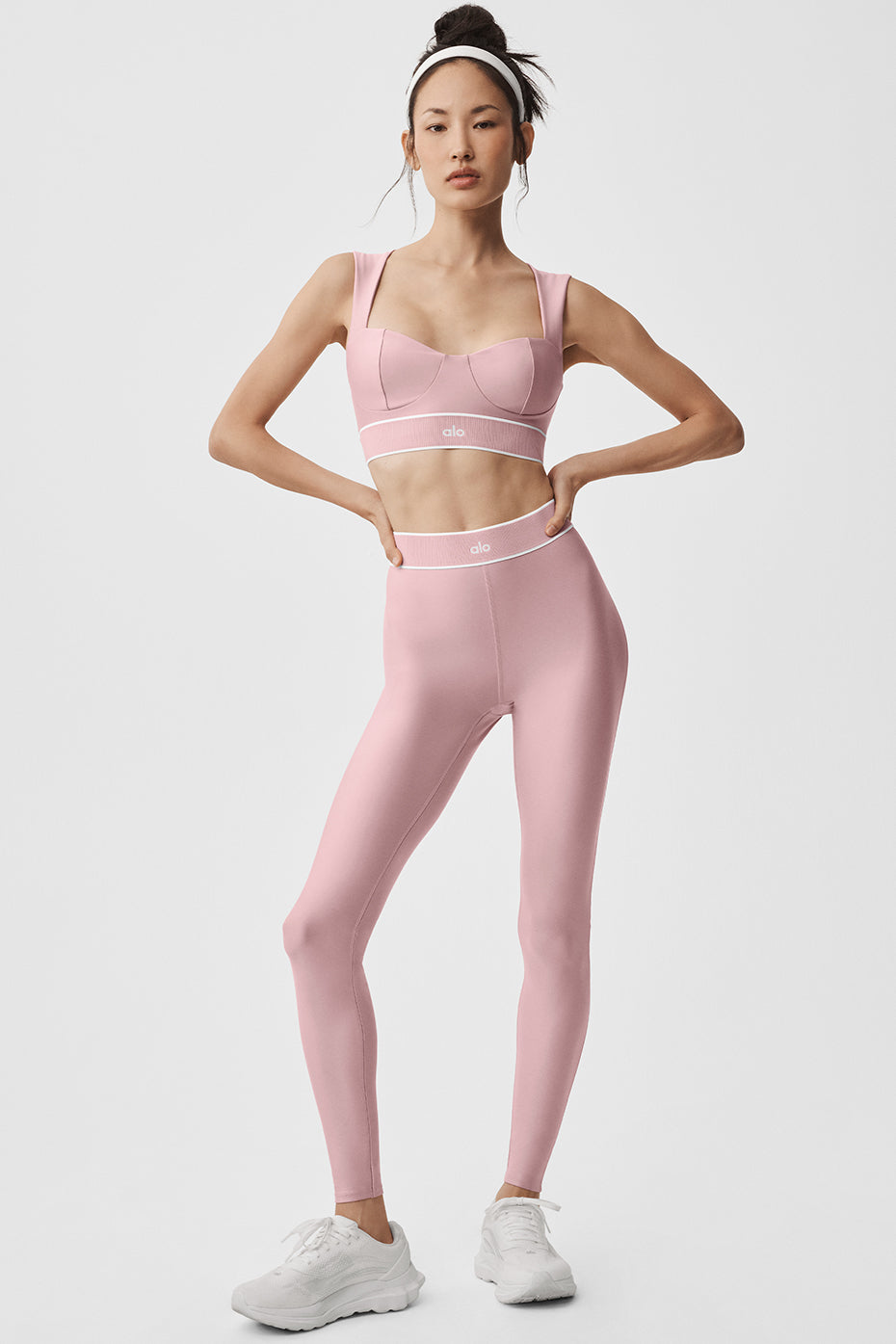 Airlift Alignment Bra - Vintage Pink/White image 6