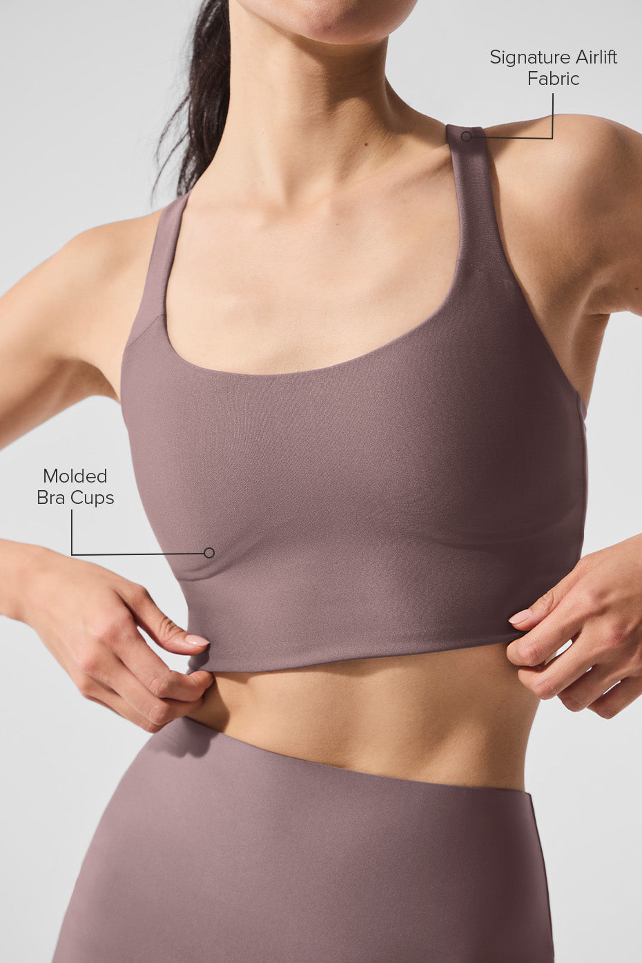 Airlift Sleek Bra Tank - Mushroom image 2