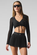 Airlift Mesh Divine Long Sleeve Bra - Black image 1